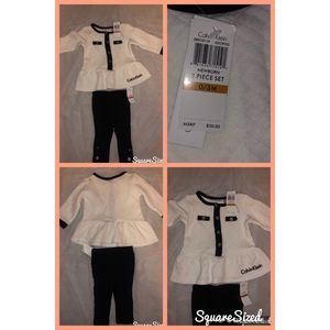 2 Piece Calvin Klein baby girl set size 0/3 Months